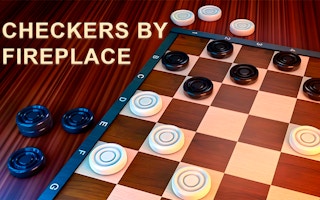 Checkers By Fireplace